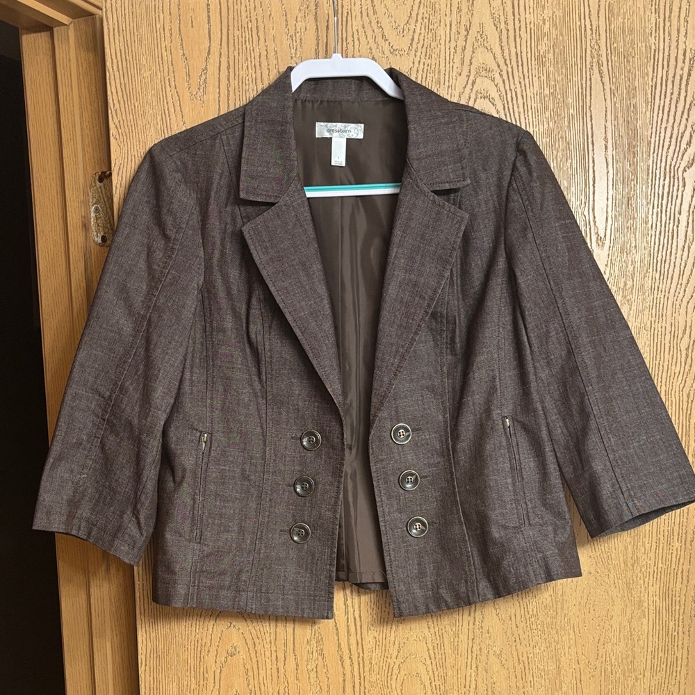 Dressbarn Charcoal Blazer Jacket